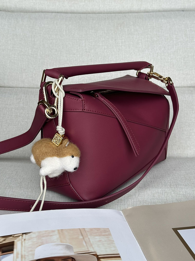 レディース ロエベ バッグ 人気 LOEWE パズルバッグ スモール A510P60X41-1048 クリムゾン ゴールド金具 - 画像 (9)