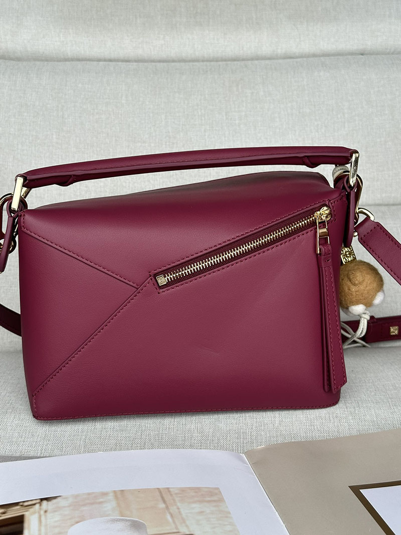 レディース ロエベ バッグ 人気 LOEWE パズルバッグ スモール A510P60X41-1048 クリムゾン ゴールド金具 - 画像 (7)