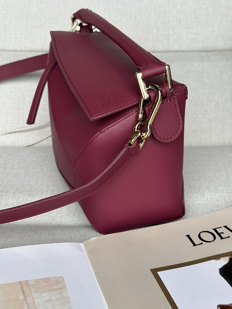 レディース ロエベ バッグ 人気 LOEWE パズルバッグ スモール A510P60X41-1048 クリムゾン ゴールド金具 - 画像 (6)