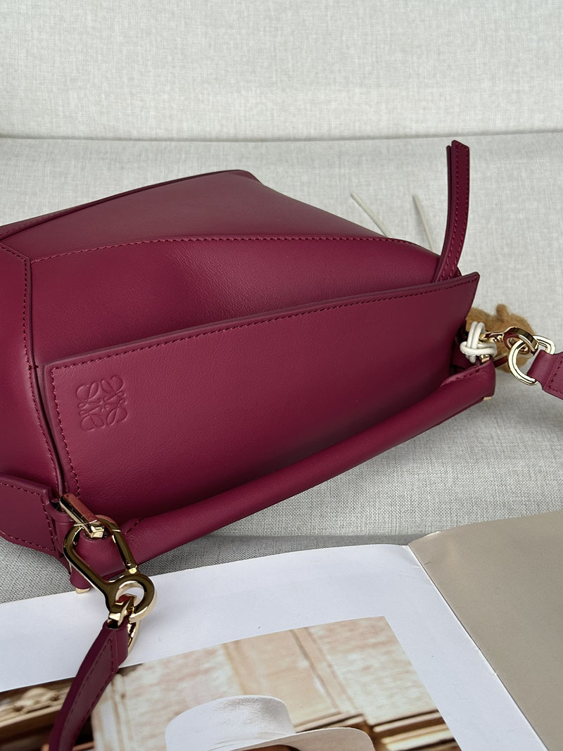 レディース ロエベ バッグ 人気 LOEWE パズルバッグ スモール A510P60X41-1048 クリムゾン ゴールド金具 - 画像 (5)