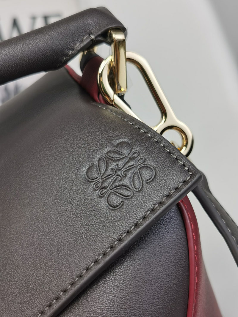 レディース ロエベ バッグ 人気 LOEWE パズルバッグ スモール A510P60X41-4521 ダークシガー/シロップ クラシックカーフ ゴールド金具 - 画像 (7)