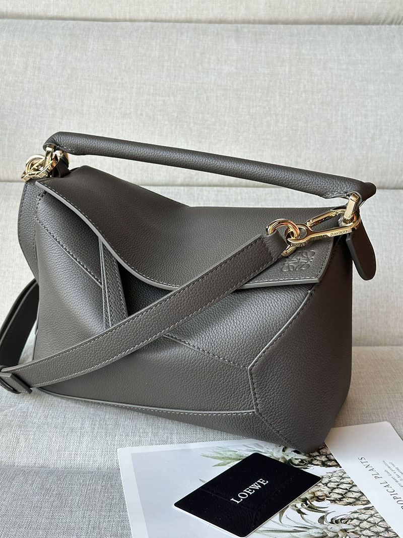 ロエベ パズルバッグ 人気色 LOEWE パズルバッグ スモール A510P60X30-1220 ダークグレー ソフトグレインカーフ ゴールド金具 - 画像 (8)