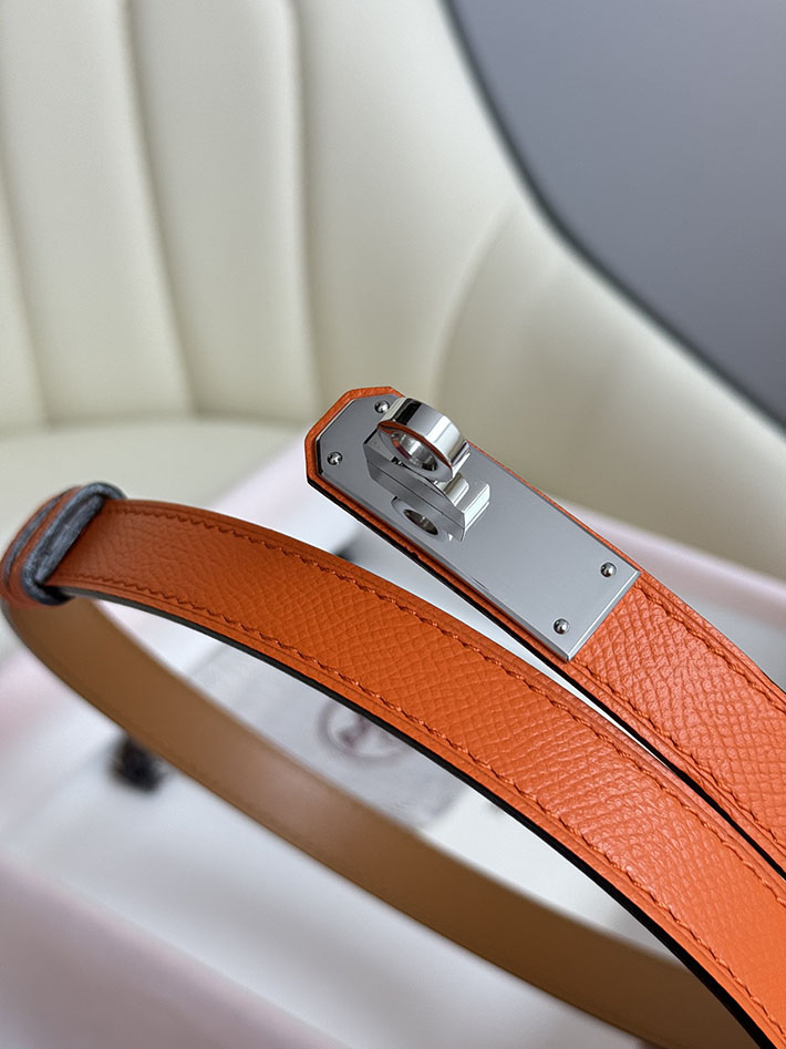 最高級エルメススーパーコピー エルメスベルトコピー 18mm レディースベルト オレンジ 2517402 シルバー金具 エルメスベルト値段 - 画像 (6)