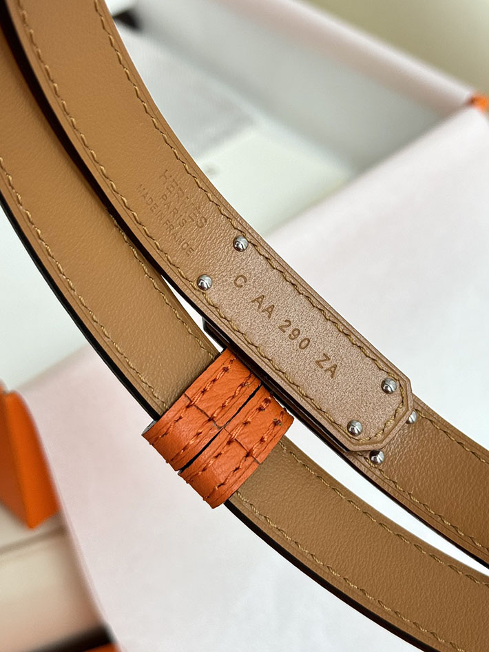 最高級エルメススーパーコピー エルメスベルトコピー 18mm レディースベルト オレンジ 2517402 シルバー金具 エルメスベルト値段 - 画像 (5)
