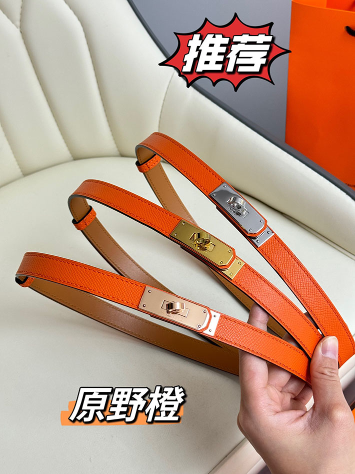 最高級エルメススーパーコピー エルメスベルトコピー 18mm レディースベルト オレンジ 2517403 ゴールド金具 エルメスベルト値段 - 画像 (3)