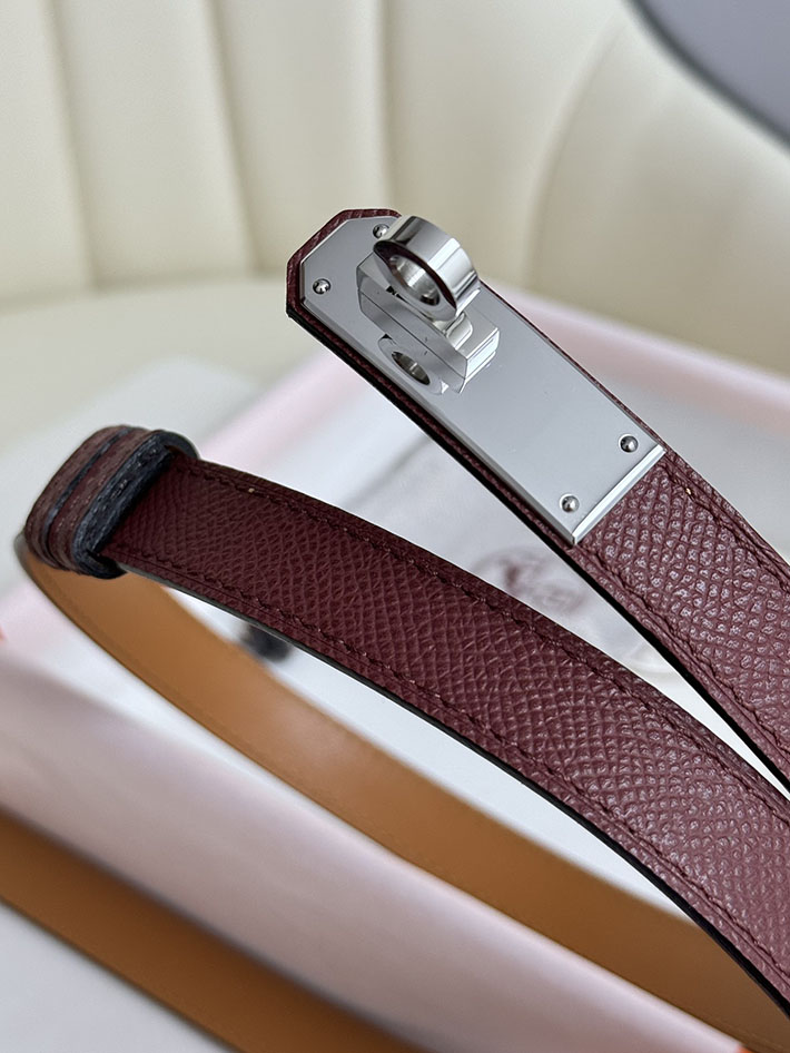 最高級エルメススーパーコピー エルメスベルトコピー 18mm レディースベルト ボルドー 2517409 シルバー金具 エルメスベルト値段 - 画像 (5)