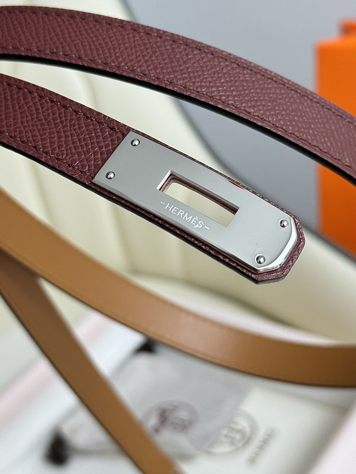 最高級エルメススーパーコピー エルメスベルトコピー 18mm レディースベルト ボルドー 2517409 シルバー金具 エルメスベルト値段 - 画像 (4)