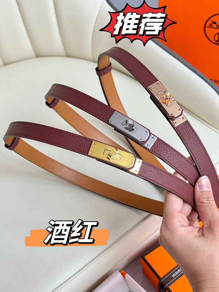 最高級エルメススーパーコピー エルメスベルトコピー 18mm レディースベルト ボルドー 2517409 シルバー金具 エルメスベルト値段 - 画像 (3)