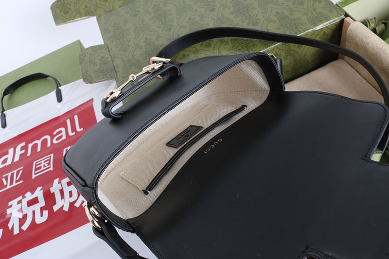 グッチ バッグ 未使用品 GUCCI ホースビット 1955 ソフト ミニ ショルダーバッグ 815205 AAEFH 1000 ブラック 芸能人 バック 女性 - 画像 (3)
