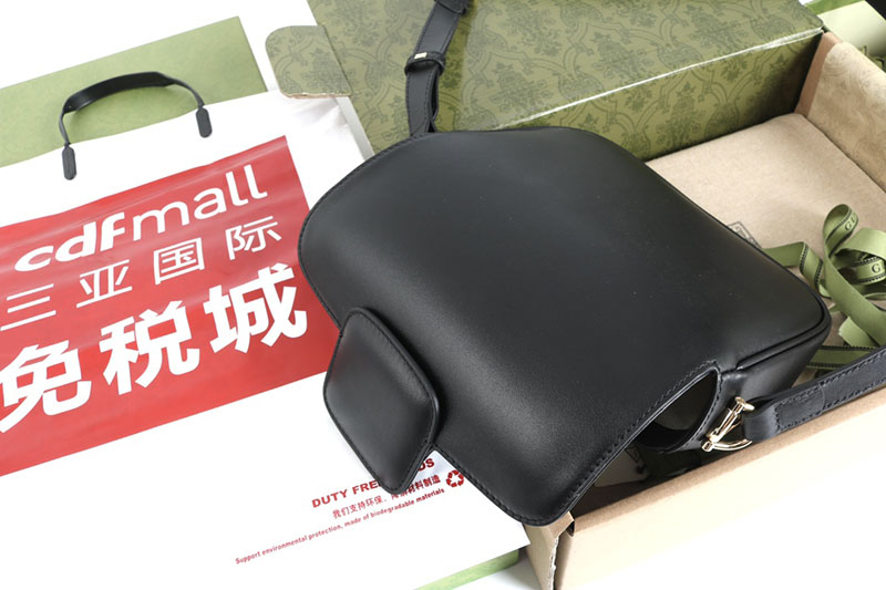 グッチ バッグ 未使用品 GUCCI ホースビット 1955 ソフト ミニ ショルダーバッグ 815205 AAEFH 1000 ブラック 芸能人 バック 女性 - 画像 (2)