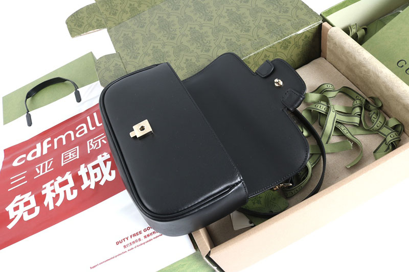 グッチ バッグ 未使用品 GUCCI ホースビット 1955 ソフト スモール トップハンドルバッグ 815206 AAEFH 1000 ブラック 芸能人 バック 女性 - 画像 (4)