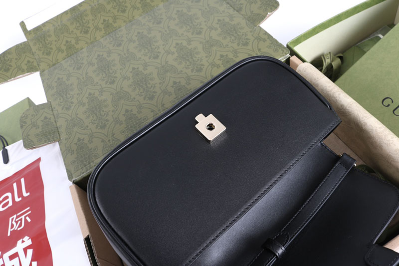 グッチ バッグ 未使用品 GUCCI ホースビット 1955 ソフト スモール トップハンドルバッグ 815206 AAEFH 1000 ブラック 芸能人 バック 女性 - 画像 (3)
