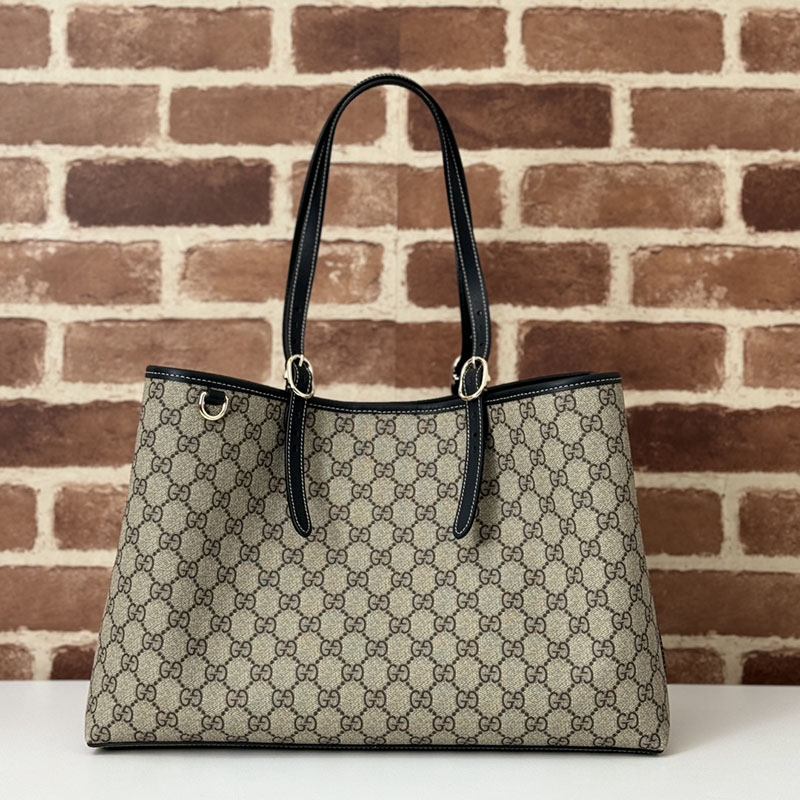 グッチ バッグ 未使用品 GUCCI GGエンブレム ミディアム トートバッグ 815213 FAD6L 9741 ベージュ/ブラック 芸能人 トートバッグ レディース - 画像 (8)
