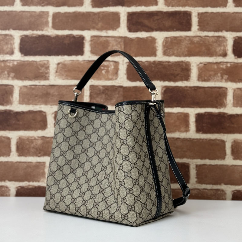 グッチ バッグ 未使用品 GUCCI GGエンブレム スモール ショルダーバッグ 815103 FAD6L 9741 ベージュ/ブラック 芸能人 バッグブランド - 画像 (6)