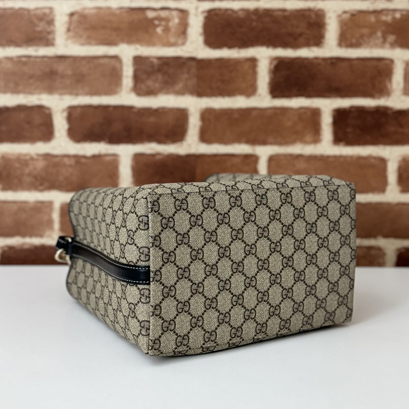 グッチ バッグ 未使用品 GUCCI GGエンブレム スモール ショルダーバッグ 815103 FAD6L 9741 ベージュ/ブラック 芸能人 バッグブランド - 画像 (4)