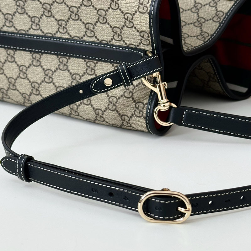 グッチ バッグ 未使用品 GUCCI GGエンブレム スモール ショルダーバッグ 815103 FAD6L 9741 ベージュ/ブラック 芸能人 バッグブランド - 画像 (3)