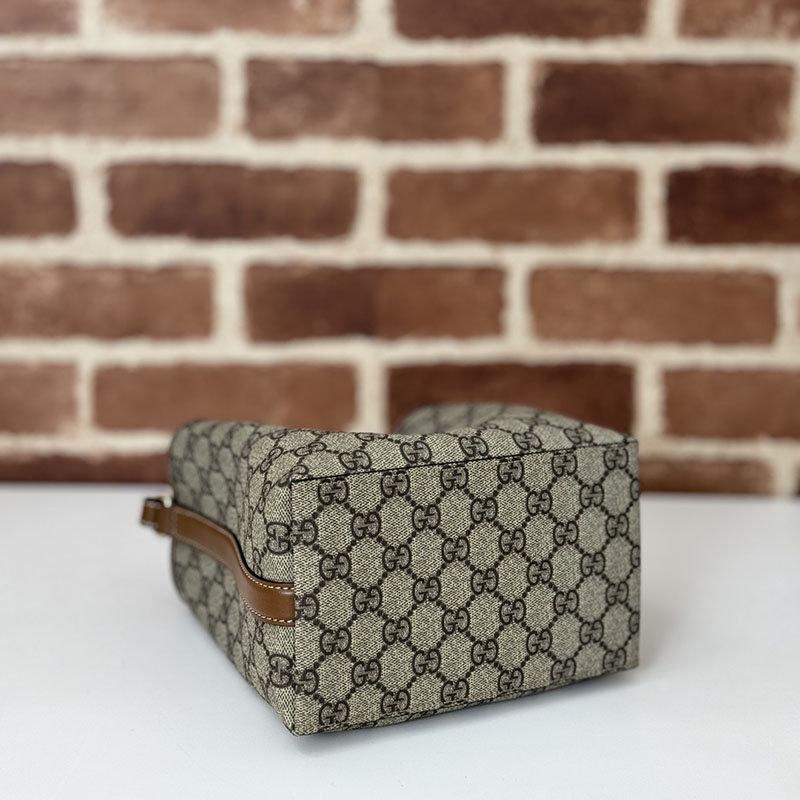 グッチ バッグ 未使用品 GUCCI GGエンブレム ミニ バケットバッグ 815118 FAD6L 9758 ベージュ/ブラウン ミニショルダーバッグ 芸能人 - 画像 (7)