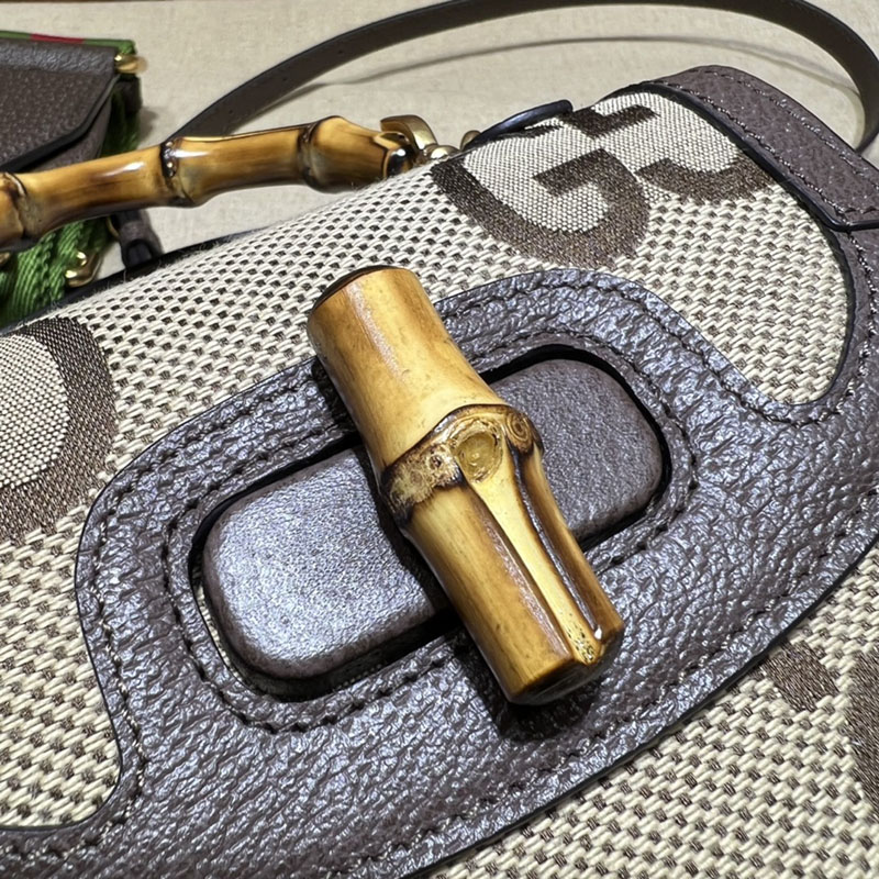 グッチ バッグ 未使用品 GUCCI バンブー 1947 ミニ トップハンドルバッグ 686864 21HRG 9762 ベージュ&ブラウン ハイ ブランド 一覧 - 画像 (7)