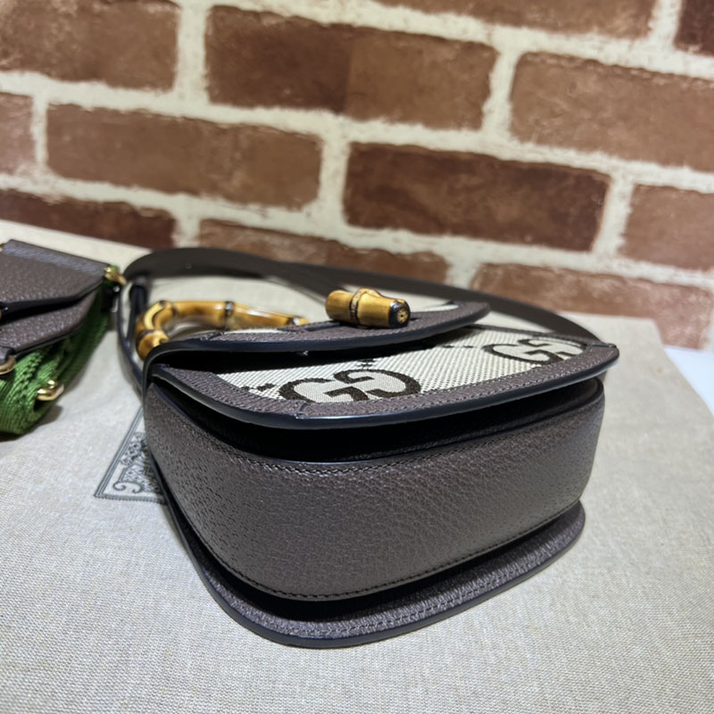 グッチ バッグ 未使用品 GUCCI バンブー 1947 ミニ トップハンドルバッグ 686864 21HRG 9762 ベージュ&ブラウン ハイ ブランド 一覧 - 画像 (6)