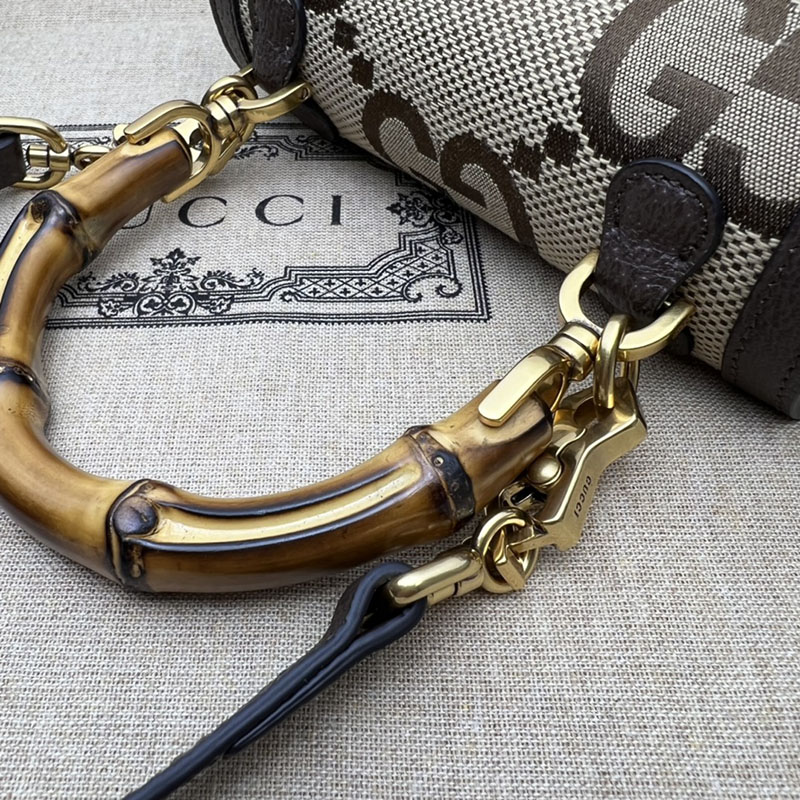 グッチ バッグ 未使用品 GUCCI バンブー 1947 ミニ トップハンドルバッグ 686864 21HRG 9762 ベージュ&ブラウン ハイ ブランド 一覧 - 画像 (5)