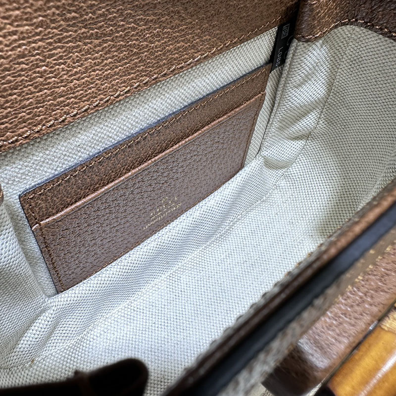 グッチ バッグ 未使用品 GUCCI バンブー 1947 ミニ トップハンドルバッグ 686864 21HRG 8375 ブルー&ブラウン ハイ ブランド 一覧 - 画像 (2)