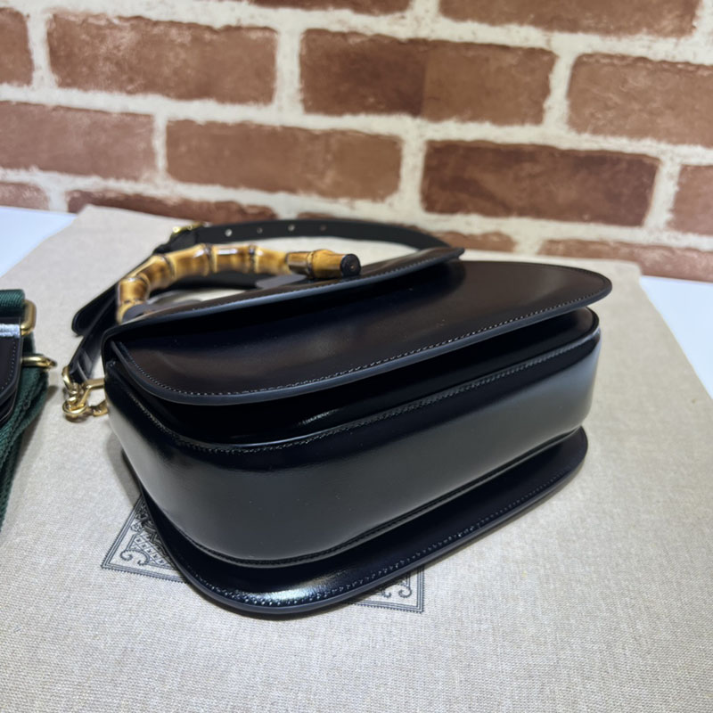 グッチ バッグ 未使用品 GUCCI バンブー 1947 スモール トップハンドルバッグ 675797 AADHF 1060 ブラック ハイ ブランド 一覧 - 画像 (7)