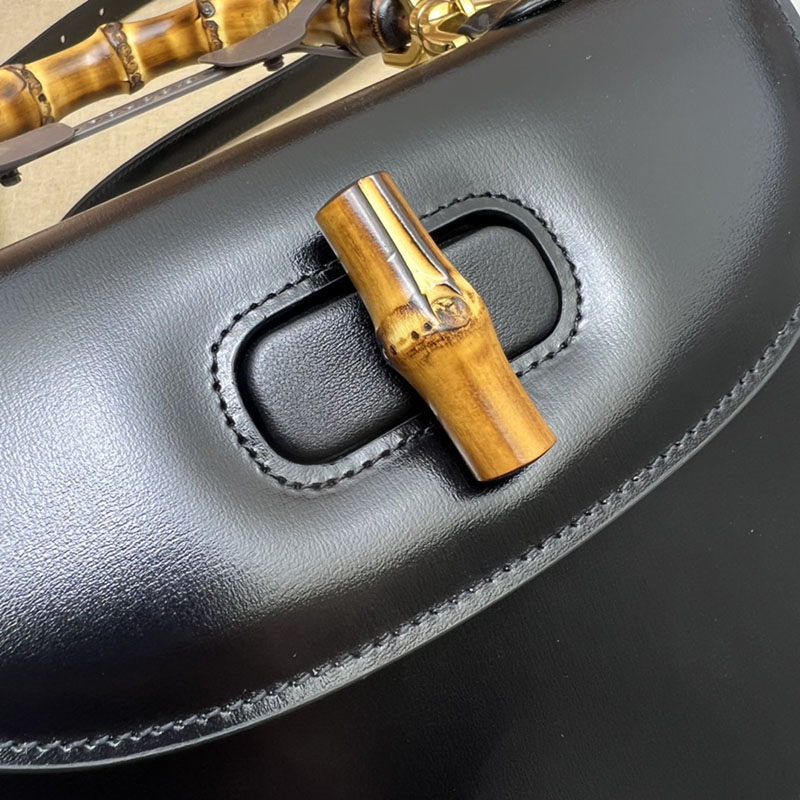グッチ バッグ 未使用品 GUCCI バンブー 1947 スモール トップハンドルバッグ 675797 AADHF 1060 ブラック ハイ ブランド 一覧 - 画像 (6)