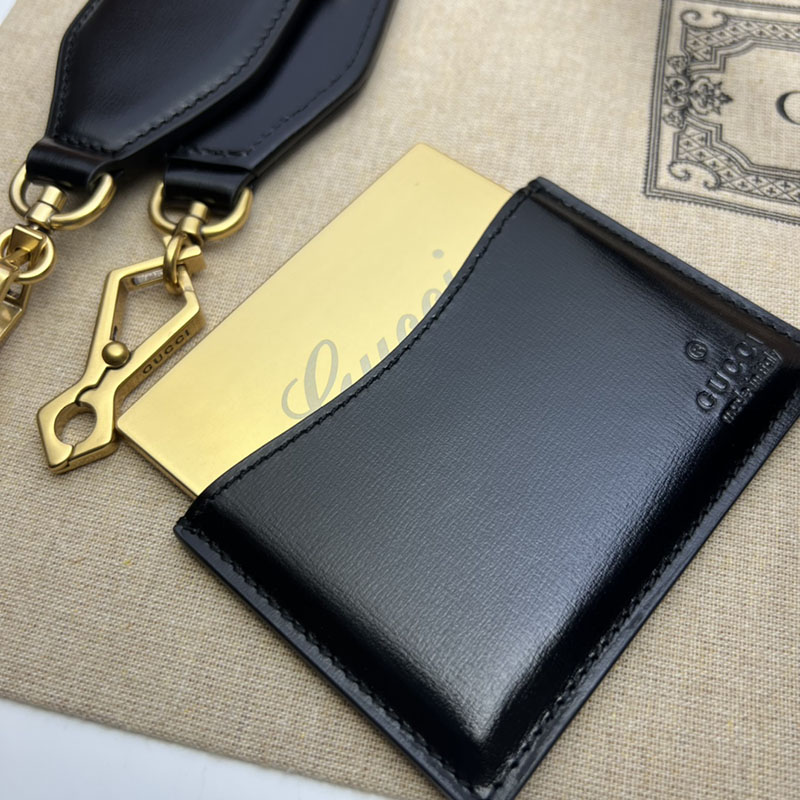 グッチ バッグ 未使用品 GUCCI バンブー 1947 スモール トップハンドルバッグ 675797 AADHF 1060 ブラック ハイ ブランド 一覧 - 画像 (2)