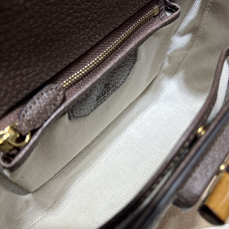 グッチ バッグ 未使用品 GUCCI バンブー 1947 スモール トップハンドルバッグ 675797 21HRG 9762 ブルー&ブラウン ハイ ブランド 一覧 - 画像 (2)
