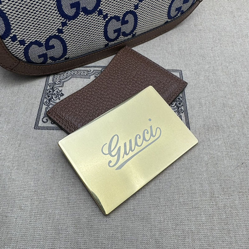 グッチ バッグ 未使用品 GUCCI バンブー 1947 スモール トップハンドルバッグ 675797 21HRG 8375 ブルー&ブラウン ハイ ブランド 一覧 - 画像 (2)
