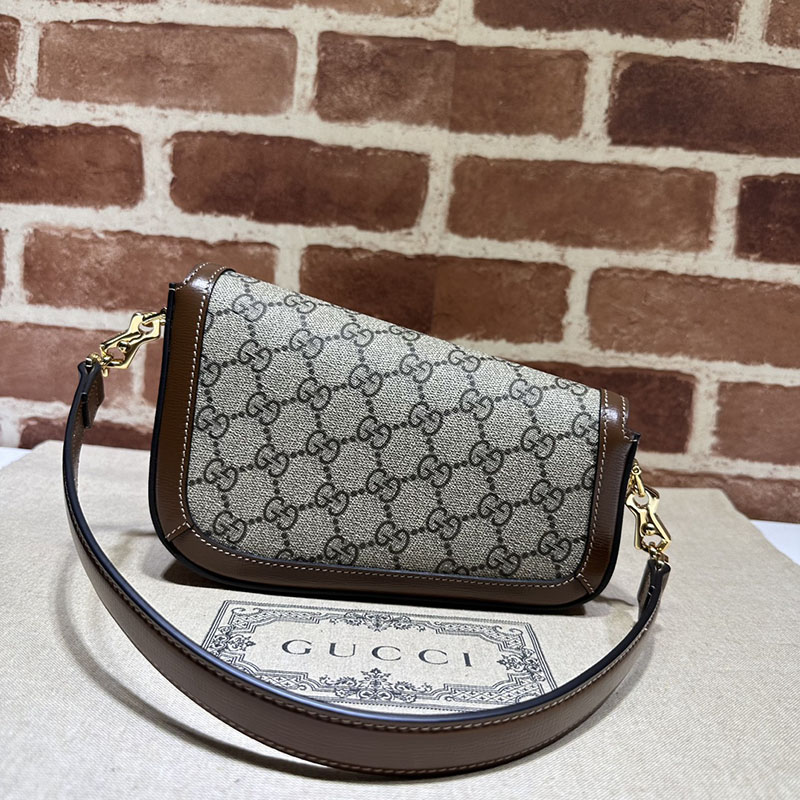 グッチ バッグ 未使用品 GUCCI ホースビット 1955 ミニ ショルダーバッグ 774209 92TCG 9758 ベージュ&ダークブラウン ハイブランド レディース - 画像 (2)