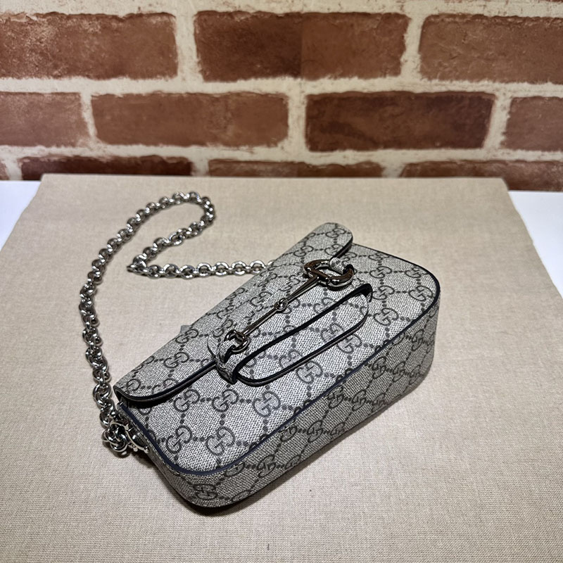 グッチ バッグ 未使用品 GUCCI ホースビット 1955 ミニ ショルダーバッグ 774209 92TCG 8642 ベージュ&トープ ハイブランド レディース - 画像 (7)