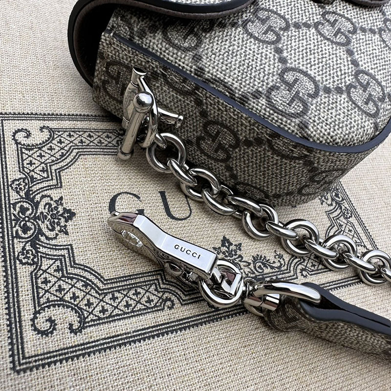 グッチ バッグ 未使用品 GUCCI ホースビット 1955 ミニ ショルダーバッグ 774209 92TCG 8642 ベージュ&トープ ハイブランド レディース - 画像 (5)
