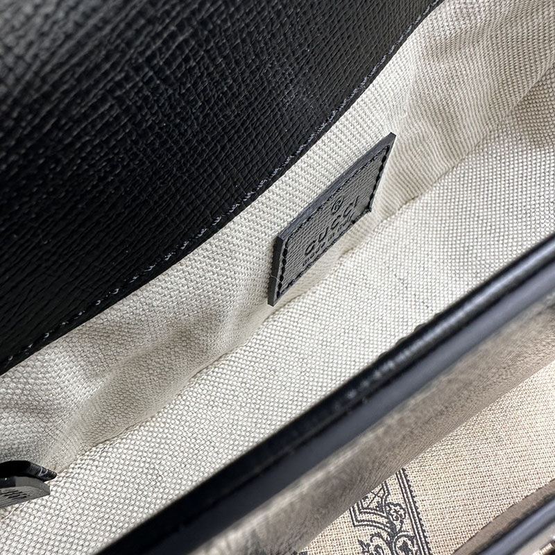 グッチ バッグ 未使用品 GUCCI ホースビット 1955 ミニ ショルダーバッグ 774209 1DB0N 1000 ブラック ハイブランド レディース - 画像 (3)