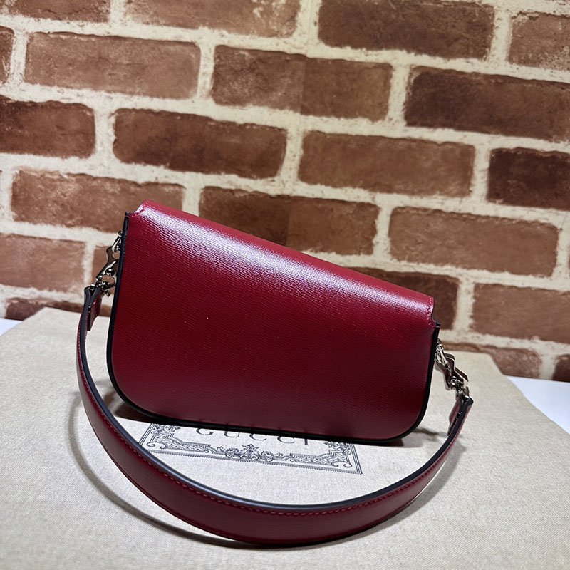 グッチ バッグ 未使用品 GUCCI ホースビット 1955 ミニ ショルダーバッグ 774209 1DB0N 6207 ロッソ アンコーラ ハイブランド レディース - 画像 (2)