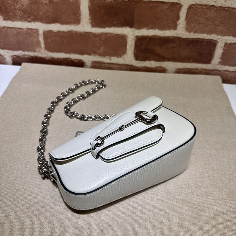 グッチ バッグ 未使用品 GUCCI ホースビット 1955 ミニ ショルダーバッグ 774209 1DB0N 9022 ホワイト ハイブランド レディース - 画像 (7)