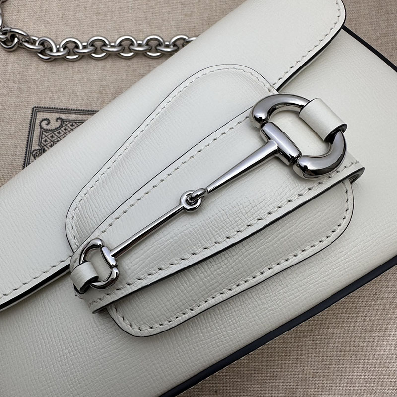 グッチ バッグ 未使用品 GUCCI ホースビット 1955 ミニ ショルダーバッグ 774209 1DB0N 9022 ホワイト ハイブランド レディース - 画像 (6)