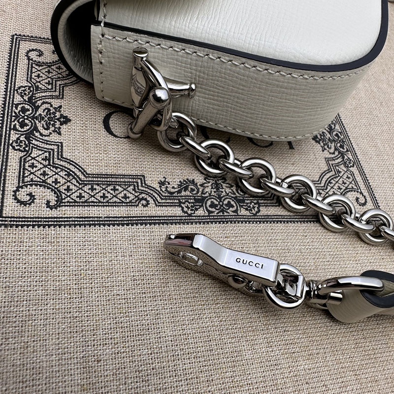 グッチ バッグ 未使用品 GUCCI ホースビット 1955 ミニ ショルダーバッグ 774209 1DB0N 9022 ホワイト ハイブランド レディース - 画像 (5)