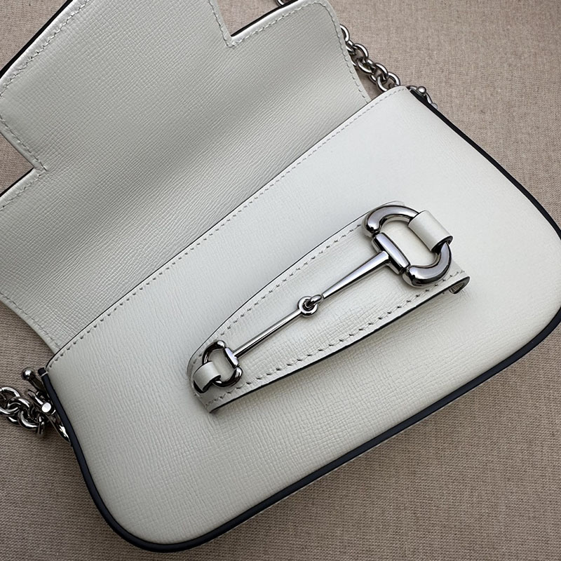 グッチ バッグ 未使用品 GUCCI ホースビット 1955 ミニ ショルダーバッグ 774209 1DB0N 9022 ホワイト ハイブランド レディース - 画像 (4)