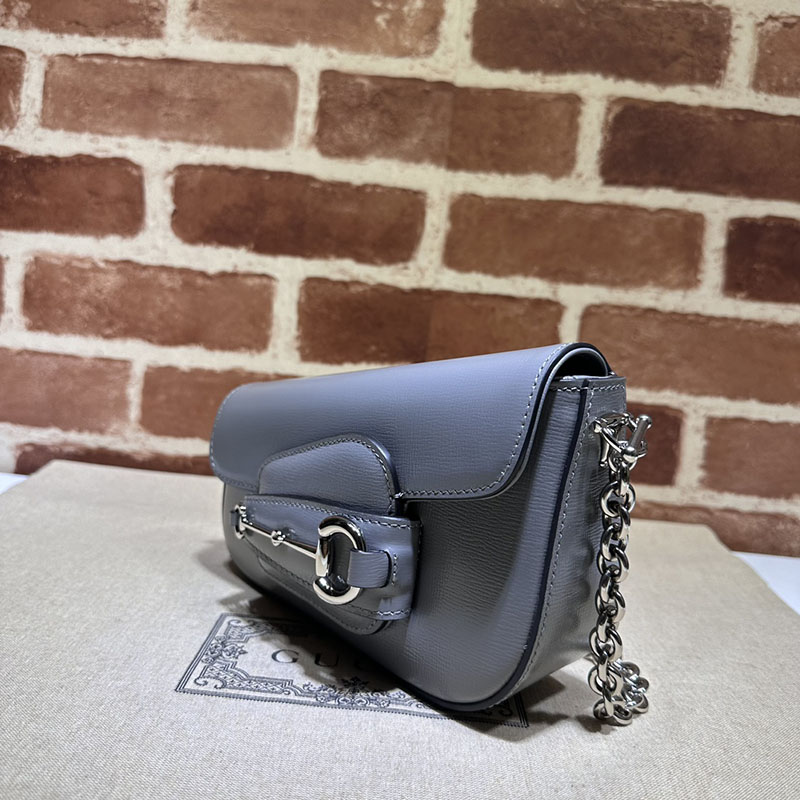 グッチ バッグ 未使用品 GUCCI ホースビット 1955 ミニ ショルダーバッグ 774209 1DB0N 4946 ライトブルー ハイブランド レディース - 画像 (9)