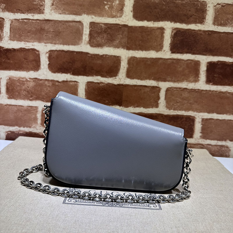 グッチ バッグ 未使用品 GUCCI ホースビット 1955 ミニ ショルダーバッグ 774209 1DB0N 4946 ライトブルー ハイブランド レディース - 画像 (8)