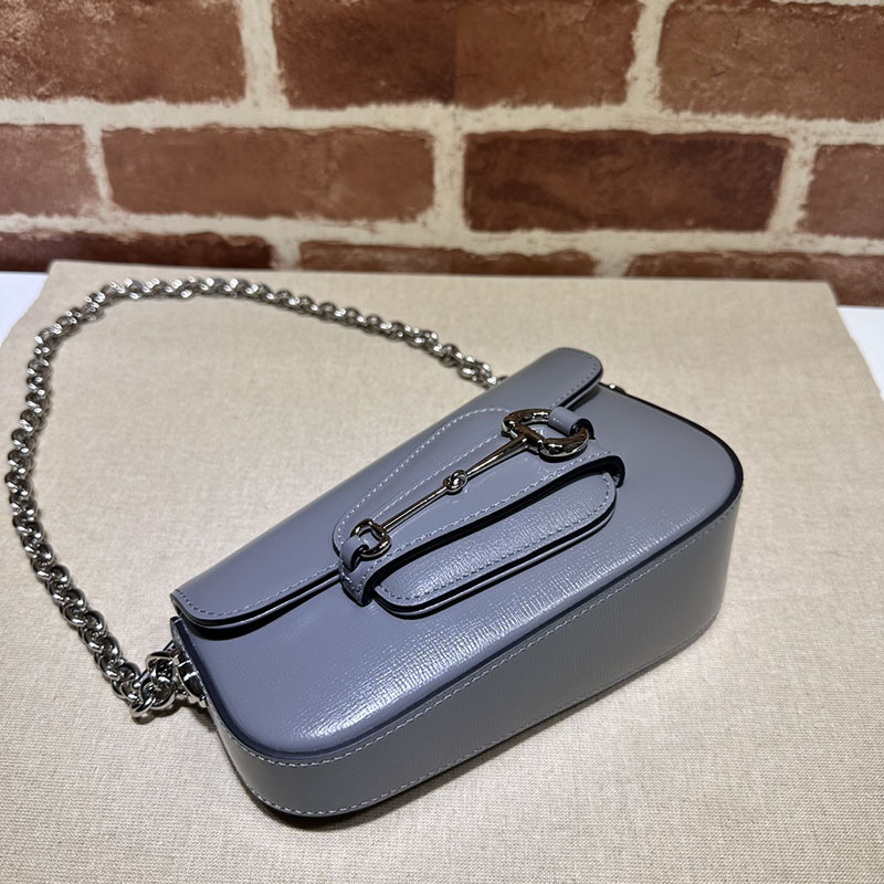 グッチ バッグ 未使用品 GUCCI ホースビット 1955 ミニ ショルダーバッグ 774209 1DB0N 4946 ライトブルー ハイブランド レディース - 画像 (7)