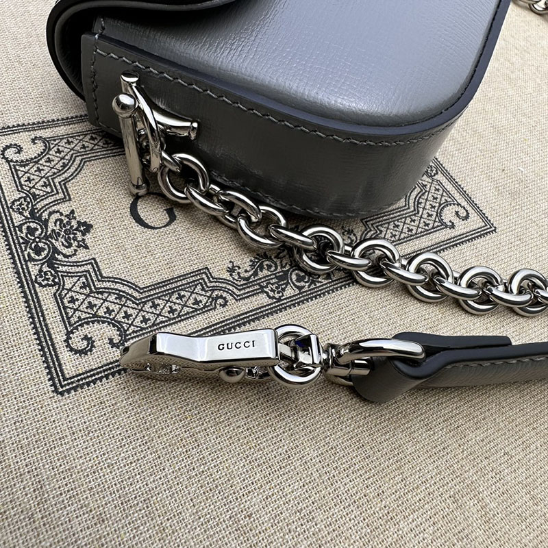 グッチ バッグ 未使用品 GUCCI ホースビット 1955 ミニ ショルダーバッグ 774209 1DB0N 4946 ライトブルー ハイブランド レディース - 画像 (5)