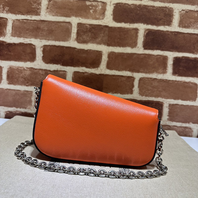グッチ バッグ 未使用品 GUCCI ホースビット 1955 ミニ ショルダーバッグ 774209 1DB0N 7541 オレンジ ハイブランド レディース - 画像 (8)