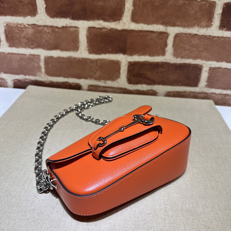 グッチ バッグ 未使用品 GUCCI ホースビット 1955 ミニ ショルダーバッグ 774209 1DB0N 7541 オレンジ ハイブランド レディース - 画像 (7)