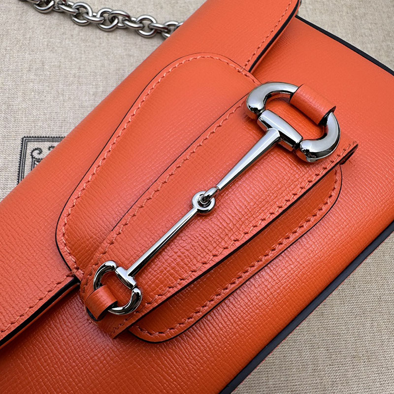 グッチ バッグ 未使用品 GUCCI ホースビット 1955 ミニ ショルダーバッグ 774209 1DB0N 7541 オレンジ ハイブランド レディース - 画像 (6)