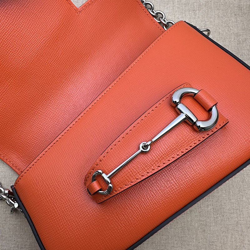グッチ バッグ 未使用品 GUCCI ホースビット 1955 ミニ ショルダーバッグ 774209 1DB0N 7541 オレンジ ハイブランド レディース - 画像 (4)