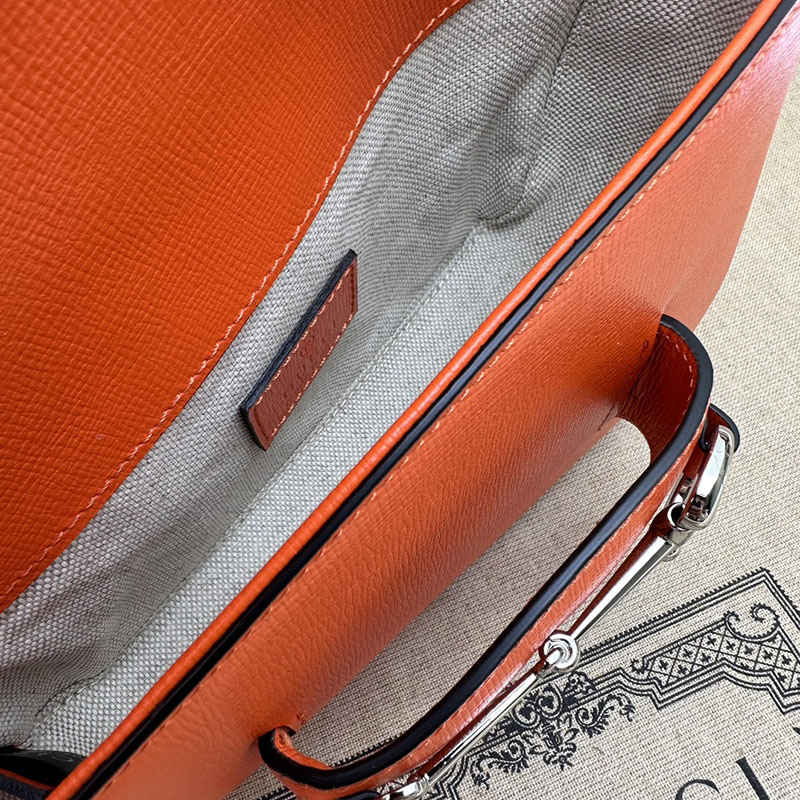 グッチ バッグ 未使用品 GUCCI ホースビット 1955 ミニ ショルダーバッグ 774209 1DB0N 7541 オレンジ ハイブランド レディース - 画像 (3)