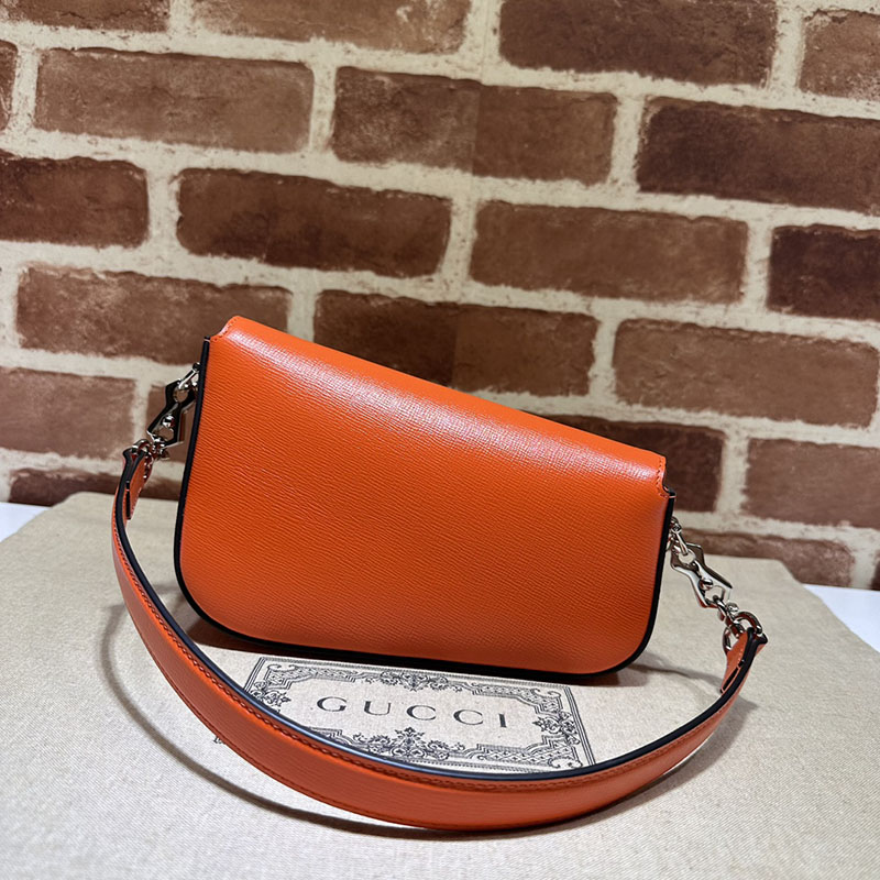 グッチ バッグ 未使用品 GUCCI ホースビット 1955 ミニ ショルダーバッグ 774209 1DB0N 7541 オレンジ ハイブランド レディース - 画像 (2)