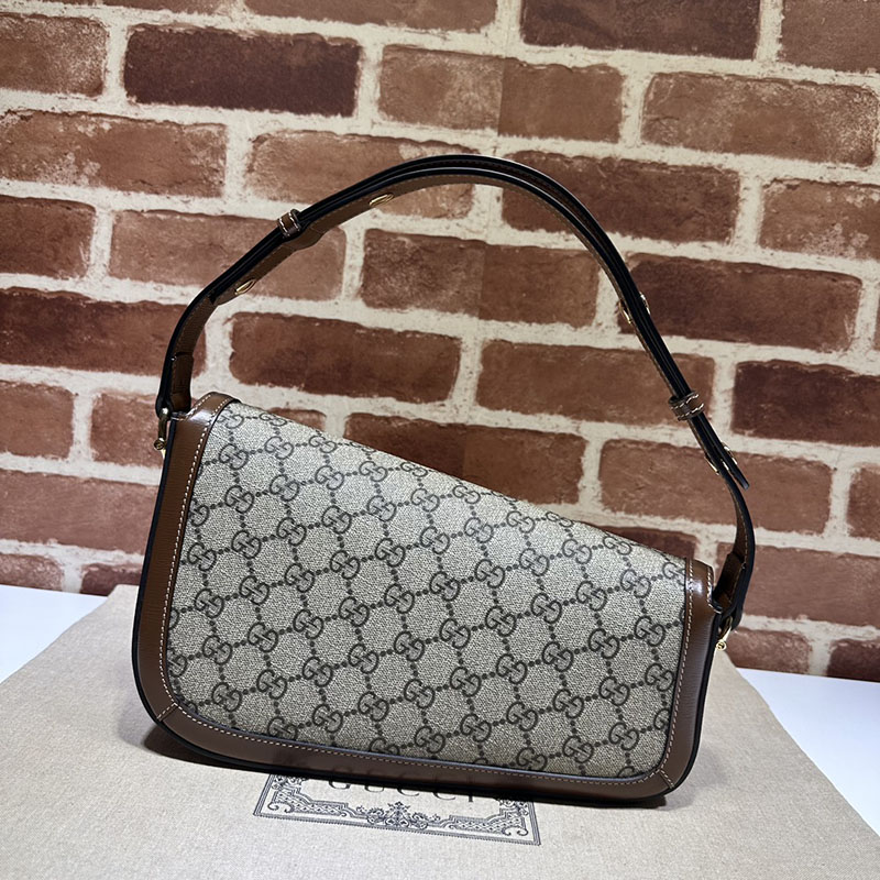 グッチ バッグ 未使用品 GUCCI ホースビット 1955 スモール ショルダーバッグ 764155 KGD0N 8563 ベージュ&ブラウン ハイブランド レディース - 画像 (8)